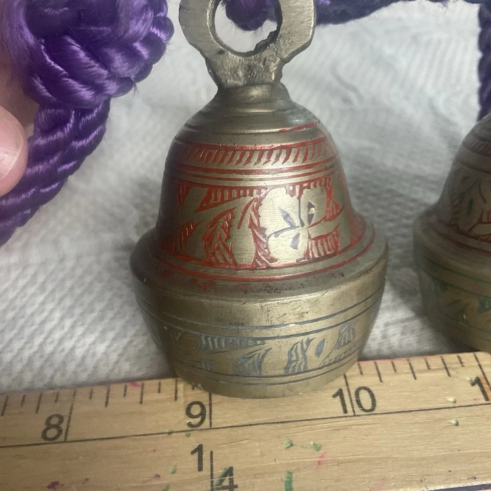 Vintage Brass 3 Bells On A 23
